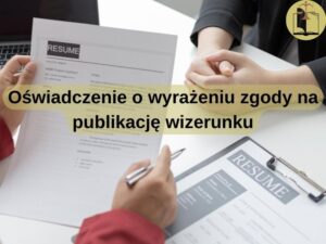 oświadczenie o wyrażeniu zgody na publikację wizerunku